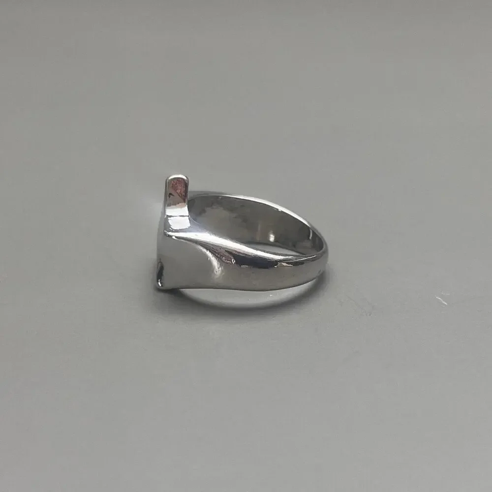 Y2k vintage silver star ring